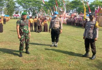 Sertu Murtono saat acara persami Pramuka Kwarcab Ngawi