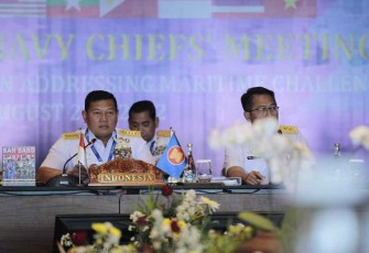 Kasal Laksamana TNI Yudo Margono saat membuka ANCM le-16 di Bali