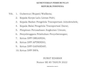 Surat Edaran Syarat Perjalanan Domestik 