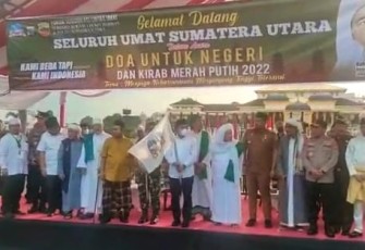 Habib Luthfi Ali Yahya Lepas Pawai Kirab Merah Putih