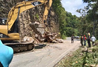 Tanah longsor di wilayah desa binaan