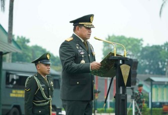Pangdiv 2 Kostrad Mayjen TNI Syafrial saat peringatan hari Kesaktian Pancasila, Sabtu (1/10)
