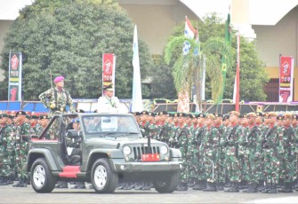 Upacara HUT TNI ke-77 di Medan