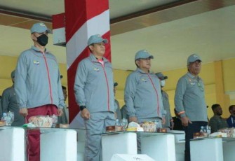 Wakapolda Sumut Brigjen Pol Dadang Hartanto saat menghadiri peringatan HAORNAS Ke-39 di Medan. Kamis (6/10)