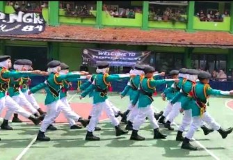 Paskibra SD Islam Sabilillah Yonkasaba Malang, Sabtu (8/10)