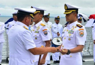 Pangkoarmada III Laksamana Muda TNI Irvansyah saat sertijab Guskamla  
