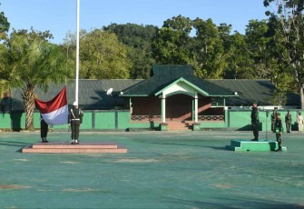 Upacara bendera di Korem 181/PVT