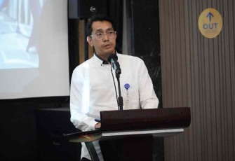 Endy Irawan saat membuka sosialisasi peraturan perundang-undangan perhubungan darat di Yogyakarta 