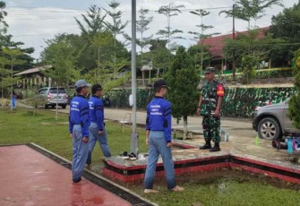 Persiapan jelang upacara hari sumpah pemuda 