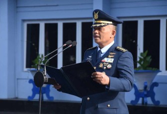 Dirpers Koharmatau Kolonel Tek Wisnu Saputro saat membacakan amanat Menpora 