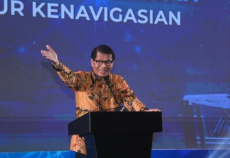 Dirjen perhubungan laut Arif Toha dalam acara  Digitalisasi Layanan Bidang Kenavigasian di Yogyakarta 