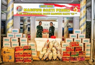 Maguwo Sakti 97 saat memberikan bantuan untuk korban gempa di Kabupaten Cianjur 