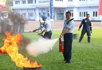 Simulasi penanganan kebakaran Koharmatau 