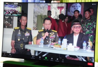 Kasad Jenderal TNI Dudung Abdurachman saat pengecekan kegiatan Korem 023/KS 