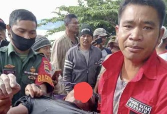 Korban tenggelam di danau Silalahi berhasil ditemukan Praka Simbolon, Kamis (21/4/22)