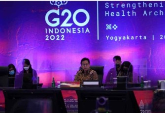 Menkes Budi Gunadi Sadikin saat membuka pertemuan Menteri Kesehatan anggota G20 di Yogyakarta 