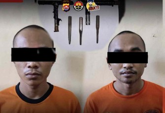 Dua pelaku curanmor saat dibekuk jajaran satreskrim polres Lebak