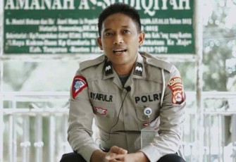 Aipda Syaiful Rojali anggota Satlantas Polresta Tangerang 