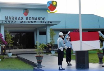 Upacara bendera hari Sumpah Pemuda Ke-94 di Lanud Maimun Saleh 