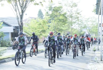 Peserta Gowes 15 Km Kodim 1001/HSU - Balangan, Sabtu (31/12)