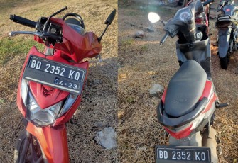 Motor yang dikendarai korban