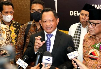 Mendagri Tito Karnavian di Hotel Mulia Senayan, Jakarta, Minggu (18/9/2022).
