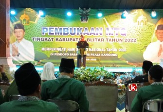 Bupati Blitar Rini Syarifah Buka MTQ Tingkat Kabupaten Blitar Tahun 2022 (foto : Faisal NR / Klikwarta.com)