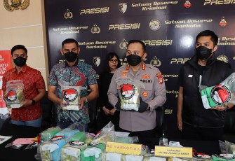 Polres Metro Jakarta Barat saat konferensi pers, Jumat (2/9/2022) kemarin.
