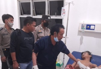 Korban saat dilarikan ke rumah sakit