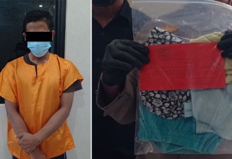 Tersangka dan barang bukti saat diamankan