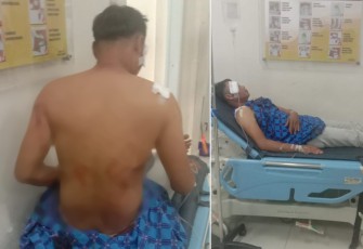 Korban saat mendapat perawatan medis