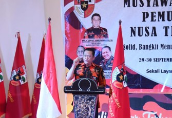 Bamsoet saat Buka Muswil Pemuda Pancasila NTB