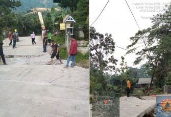 Kodisi bangunan rusak akibat pergerakan tanah