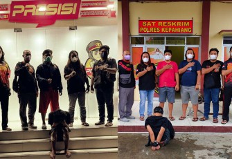 Tersangka saat diamankan