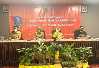 Rakor 3 Komponen Pembina Pendidikan Provinsi Jawa Timur Tahun 2022