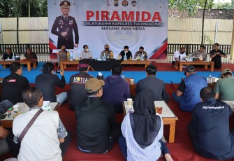 Kapolres Tulungagung saat Adakan Giat Piramida Bersama Insan Pers