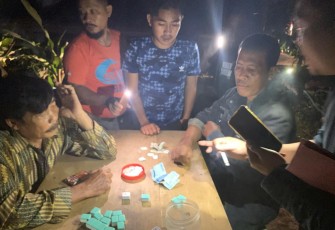 Salah satu lokasi judi saat digerebek Polisi