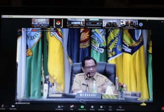Rakor Pengendalian Inflasi Daerah yang dipimpin Menteri Dalam Negeri Muhammad Tito Karnavian, secara virtual, Senin (24/10).