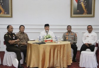 Rapat Koordinasi Pengelolaan Sungai Bengkulu Dalam Upaya Pengendalian Banjir, di Ruang Cempaka I (Garuda) Balai Raya Semarak Bengkulu, Rabu (28/09). 