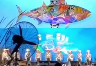 Pocil polres Bitung saat tampil di malam pelaksanaan FPSL Kota Bitung
