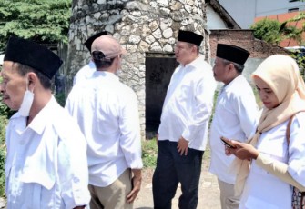 Anggota DPRD Jatim, Hadi Dediyansah yang juga Wakil Ketua DPD Partai Gerindra Jatim di sela kegiatan napak tilas Partai Gerindra ke cagar budaya di eks Penjara Koblen, Sabtu (22/10/2022) siang.