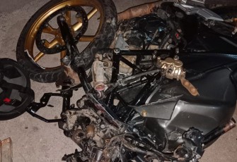 Kondisi Motor usai Tabrakan