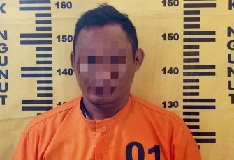 Tersangka saat diamankan