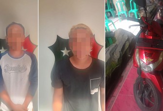 Tersangka dan barang bukti saat diamankan