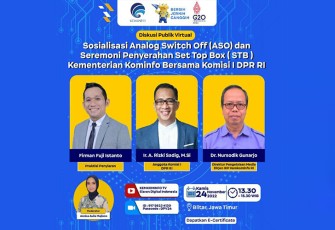 Sosialisasi Analog Switch Off (ASO) dan Seremoni Penyerahan Set Top Box (STB) Kemkominfo bersama Komisi I DPR RI.