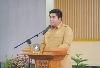Bupati Bintan Roby Kurniawan, Senin (07/08) di Aula Bandar Seri Bentan.