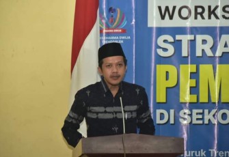 Wakil Bupati Trenggalek,Syah Muhamad Natanegara saat membuka Workshop Strategi Pembelajaran Inovatif Bagi Sekolah Dasar, di Hotel Hayam Wuruk, Kamis (19/10/2023)
