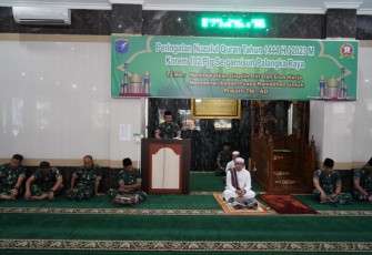 Dandim Palangka Raya Hadiri Peringatan Nuzulul Qur'an Bersama Danrem 102 Panju Panjung 