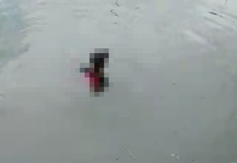 Pencarian bocah yang  tenggelam di kolam 