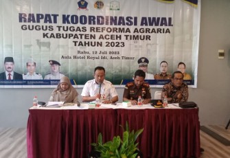 Sekda Aceh Timur Buka Rakor Gugus Tugas Reforma Agraria